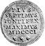 Italy Mezzo Baiocco Pius VII (1801) R MDCCCI KM# 1261 PIVS SEPTIMVS PONTIFEX MAXIMVS MDCCCI coin reverse