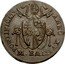 Italy Mezzo Baiocco Pius VII Inscription divided by solid line 1816 B MDCCCXVI (1816)-XVII KM# 1278 PONTIFICAT ANNO XVI M BAI coin obverse