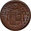 Italy Mezzo Baiocco Gregorio XVI 1834 B IV KM# 1313 GREGORIVS.XVI PONT.MAX.A.IV B coin obverse