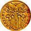 Italy Mezzo Zecchino Benedict XIV 1750 KM# 970 REPENTE DE COELO coin reverse