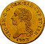Italy 1/2 Doppia Vittorio Amedeo III 1773 KM# 77 VIC AM D G REX SAR CYP ET IER 1781 coin obverse