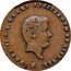 Italy 1/2 Grano (Mezzo Grano) Ferdinando II 1836 KM# 257 FERD II D G REGNI SICILIARVM ET HIER REX coin obverse