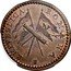 Italy 2 Baiocchi Crossed Flags 1798 KM# 6 ROMANA REPVBBLICA coin obverse