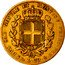 Italy 20 Lira Carlo Alberto 1835 F//P (b) KM# 131.2 DVX SAB GENVAE ET MONTISF PRINC PED &. L.20 coin reverse