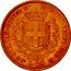 Italy 20 Lira Vittorio Emanuele II 1851 F//B (a) KM# 146.1 DVX SAB GENVAE ET MONTISF PRINC PED &. L 20 coin reverse