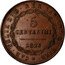 Italy 5 Centesimi Carlo Felice 1826 MV-P (b) KM# 127.2 CAR FELIX D G REX SAR CYP ET HIER 5 CENTESIMI 1826 coin obverse