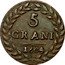 Italy 5 Grani Ferdinando III 1804 JU-I KM# 243 5 GRANI 1804 coin reverse