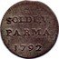 Italy 5 Soldo Ferdinando I di Borbone 1792 C# 5 SOLDI V PARMA 1792 coin reverse