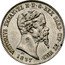 Italy 50 Centesimi Vittorio Emanuele II 1857 F//B (a) KM# 141.1 VICTORIVS EMMANVEL II D G REX SARD CYP ET HIER 1857 coin obverse