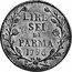 Italy 6 Lira Ferdinando di Borbone 1796 C# 9 LIRE SEI DI PARMA 1796 D G coin reverse