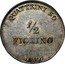 Italy 1/2 Fiorino Leopold II 1827 C# 71 QUATTRINI 50 1/2 FIORINO 1827 coin reverse