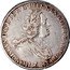 Italy 1/2 Francescone (5 Paoli) Francesco III 1746 C# 7 FRANCISCVS D G R I S A G HIER REX LOTH BAR M D ETR coin obverse