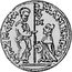 Italy 1/2 Zecchino Christ in Beaded Ellipse. Marcantonio Memmo ND KM# 55 M A(NT) MEM(M)O S M VEN(ET) coin obverse