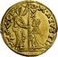 Italy 1/2 Zecchino Christ in Beaded Ellipse. Marcantonio Giustinian ND KM# 384 M A IVSTIN S. M. VENE DVX coin obverse