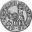 Italy 1/8 Ducatone (15-1/2 Soldi) (St. Justina. Alvise Mocenigo IV) KM# 655 S M V ALOY MOCENI D G coin obverse