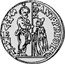 Italy 5 Zecchino Christ in Beaded Ellipse. Antonio Priuli ND KM# 107 ANT PRIOL S M VENET coin obverse