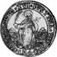 Italy Ducatone St. Justina. Alvise Pisani 1735 ZF KM# 556 MEMOR ERO TVI IVSTINA VIRG(O) coin reverse