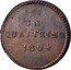Italy Quattrino Louis I 1804 C# 44 VN QUATTRINO 1803 coin reverse