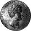Italy Quattro Fiorini Leopold II 1830 C# 75 LEOPOLDVS II D G P I A F R H ET B A A MAC DVX ETRVELAR coin obverse
