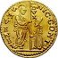 Italy Zecchino Christ in Beaded Ellipse. Nicolo Contarini ND An XF example realized approximately $89,000 in a November 2007 Numismatica Ars Classica auction. KM# 167 NIC CONT S M VENET DVX coin obverse