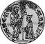Italy Zecchino Christ in Beaded Ellipse. Marcantonio Memmo ND KM# 56 M A(NT) MEM(M)O S M VENE(T) DVX coin obverse
