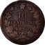 Italy 10 Centesimi Vittorio Emanuele II 1862 KM# 11.2 VITTORIO EMANUELE II RE D'ITALIA FERRARIS coin reverse