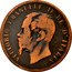 Italy 10 Centesimi Vittorio Emanuele II 1867 T KM# 11.6 VITTORIO EMANUELE II RE D'ITALIA FERRARIS coin obverse