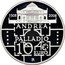 Italy 10 Euro 500th Birth anniv. architect Andrea Palladio 2008 Proof KM# 305 10 EURO R ANDREA PALLADIO 1508 2008 coin reverse