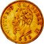 Italy 10 Lira Vittorio Emanuele II 1865 T BN KM# 9.2 VITTORIO EMANUELE II FERRARIS 1863 coin obverse