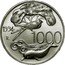 Italy 1000 Lira Wildlife Protection 1994 R KM# 168 1994 R 1000 coin reverse