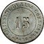 Italy 15 Centesimi Venice Coinage 1848 ZV KM# 801 CENTESIMI DI LIRA CORRENTE 15 1848 coin reverse