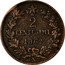 Italy 2 Centesimi Vittorio Emanuele II 1862 N KM# 2.2 2 CENTESIMI 1861 N coin reverse