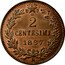 Italy 2 Centesimi Umberto I 1897 R KM# 30 2 CENTESIMI 1898 R coin reverse
