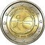 Italy 2 Euro 0th Anniversary of the Economic Monetary Union 2009 R KM# 312 REPUBBLICA ITALIANA UEM 1999-2009 R ΓΣ coin obverse