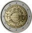 Italy 2 Euro 10 Years of Euro Banknotes and Coins 2012 R KM# 350 REPUBBLICA ITALIANA R A.H. € 2002 2012 coin obverse
