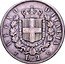Italy 2 Lira Vittorio Emanuele II 1861 T B in shield KM# 6.1 REGNO D'ITALIA T B L. 2 coin reverse