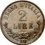 Italy 2 Lire Vittorio Emanuele II 1863 T BN KM# 16.2 REGNO D'ITALIA 2 LIRE T BN coin reverse