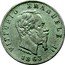 Italy 20 Centesimi Vittorio Emanuele II 1863 T BN KM# 13.2 VITTORIO EMANUELE II FERRARIS 1863 coin obverse