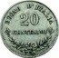 Italy 20 Centesimi Vittorio Emanuele II 1863 T BN KM# 13.2 REGNO D'ITALIA 20 CENTESIMI T BN coin reverse