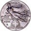 Italy 20 Centesimi Liberty 1921 R KM# 44 C.20 1921 R L. BISTOLFI M. L. GIORGI INC coin reverse