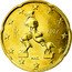 Italy 20 Euro Cent Boccioni's Sculpture 2007 R Proof KM# 214 R RI 2002 M.A.C. coin obverse