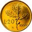 Italy 20 Lira Oak Leaves 1999 R KM# 97.2 L.20 R 1971 coin reverse