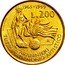 Italy 200 Lira The Carabinieri. Protectors of Art Heritage 1999 R KM# 218 1969-1999 L.200 R RI E.L.FRAPICCINI CARABINIERI TUTELA PATRIMONIO ARTISTICO coin reverse