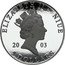 Niue 5 Dollars (Blue Mosque) ELIZABETH II - NIUE 20 03 RDM 5 DOLLARS coin obverse