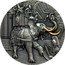 Niue 5 Dollars War Elephant 2022 mw Antiqued  coin reverse
