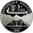 Italy 5 Euro 18th World Cup Football 2006 Germany 2004 R Proof KM# 238 REPUBBLICA ITALIANA 5 R EURO CALCIO STORICO FIORENTINO SANTA CROCE 2004 coin obverse