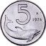Italy 5 Lira Dolphin 1974 R KM# 92 5 R 1951 coin reverse
