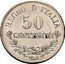 Italy 50 Centesimi Vittorio Emanuele II 1863 N BN KM# 14.2 REGNO D'ITALIA 50 CENTESIMI N BN coin reverse