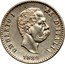 Italy 50 Centesimi Umberto I 1889 R KM# 26 UMBERTO I RE D'ITALIA 1889 coin obverse