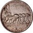 Italy 50 Centesimi Vittorio Emanuele III. Lions 1919 R KM# 61.2 AEQVITAS G.R.M. A. MOTTI 1919 R C. 50 coin reverse